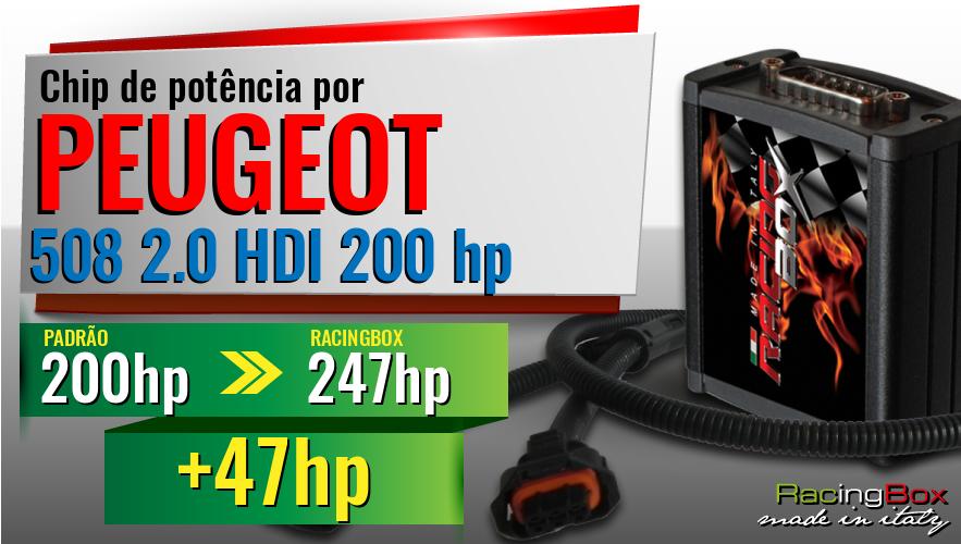 Chip de potência Peugeot 508 2.0 HDI 200 hp aumento de potência