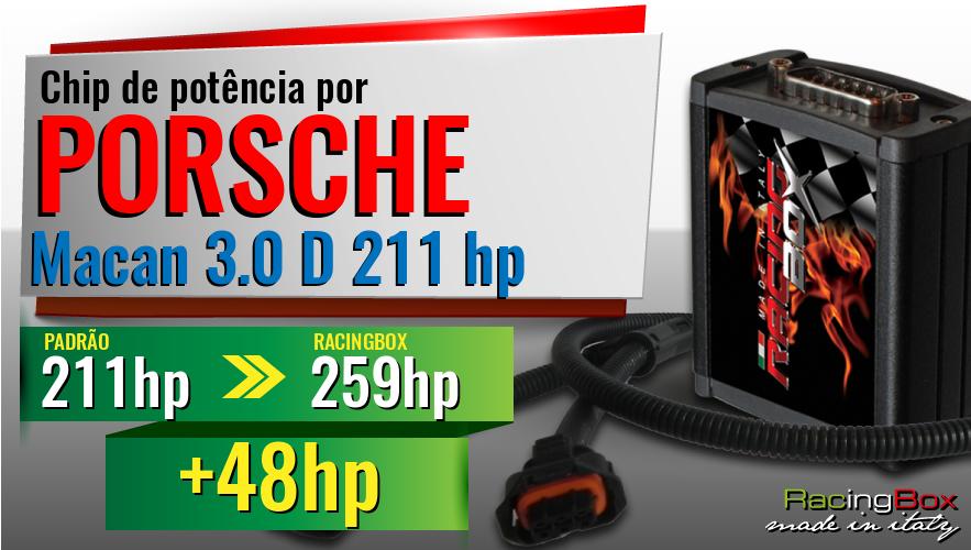 Chip de potência Porsche Macan 3.0 D 211 hp aumento de potência