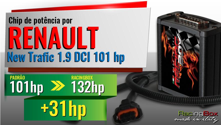 Chip de potência Renault New Trafic 1.9 DCI 101 hp aumento de potência