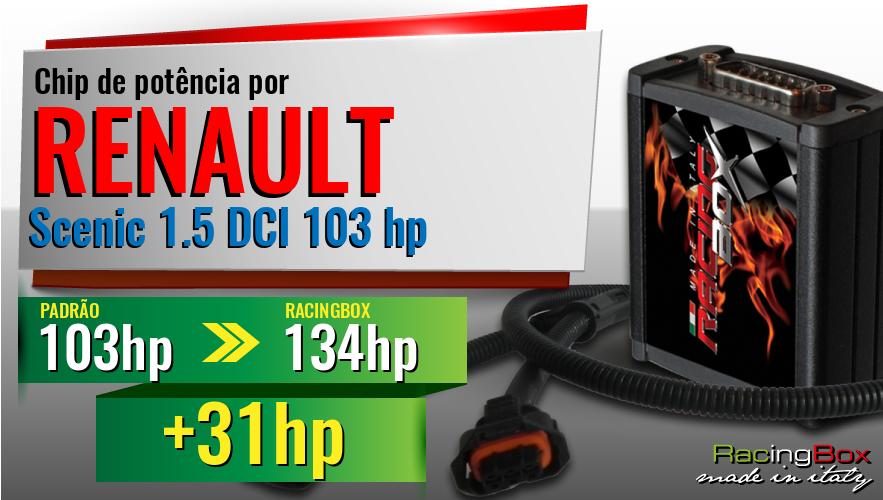 Chip de potência Renault Scenic 1.5 DCI 103 hp aumento de potência