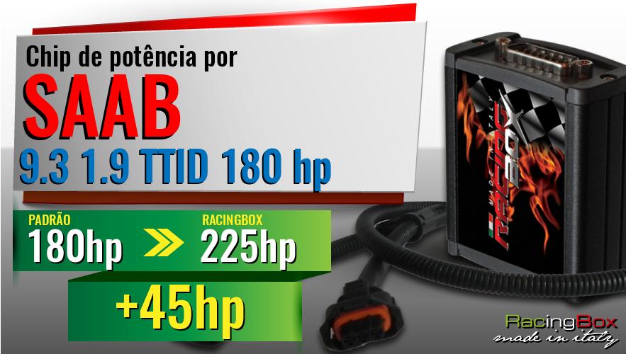 Chip de potência Saab 9.3 1.9 TTID 180 hp aumento de potência