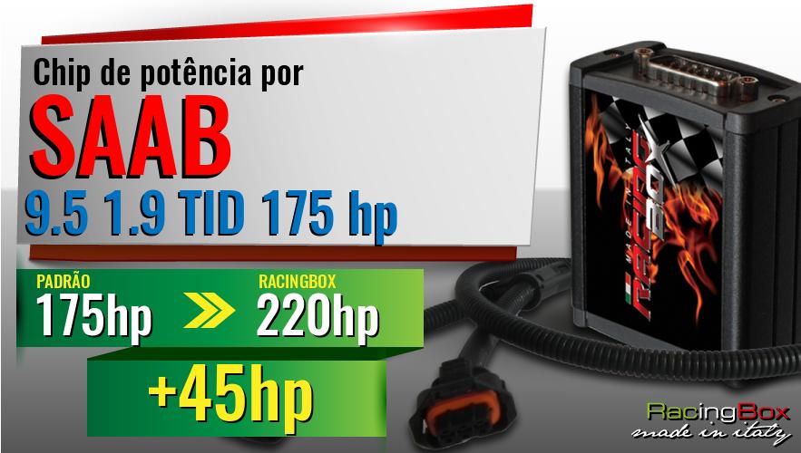 Chip de potência Saab 9.5 1.9 TID 175 hp aumento de potência