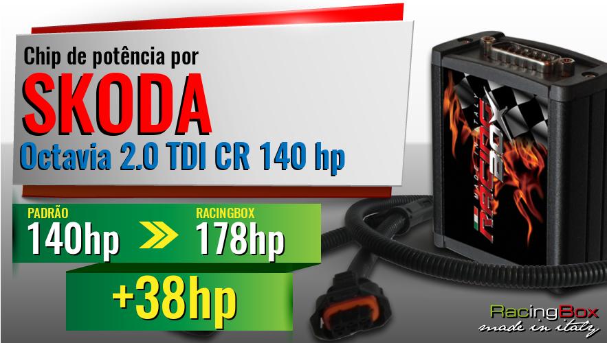 Chip de potência Skoda Octavia 2.0 TDI CR 140 hp aumento de potência