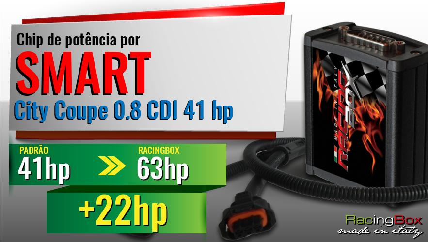 Chip de potência Smart City Coupe 0.8 CDI 41 hp aumento de potência