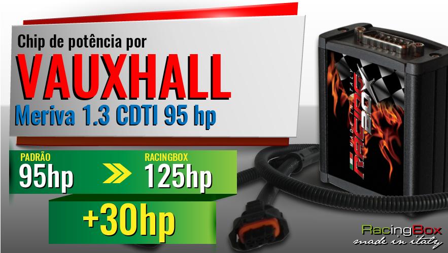 Chip de potência Vauxhall Meriva 1.3 CDTI 95 hp aumento de potência