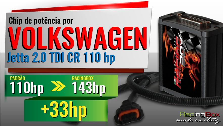 Chip de potência Volkswagen Jetta 2.0 TDI CR 110 hp aumento de pot&ecirc;ncia
