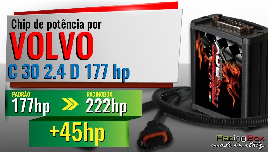 Chip de potência Volvo C 30 2.4 D 177 hp aumento de potência