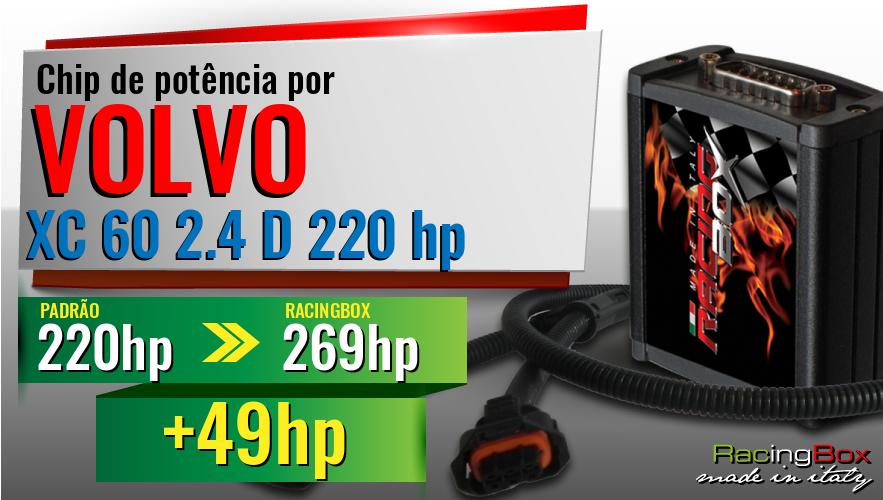 Chip de potência Volvo XC 60 2.4 D 220 hp aumento de potência