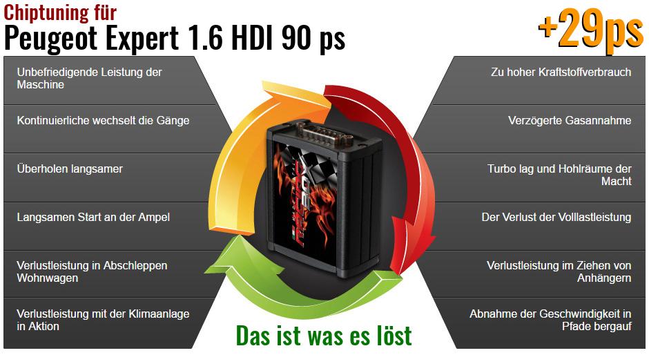 Chiptuning Peugeot Expert 1.6 HDI 90 ps das ist was es löst