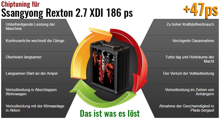 Chiptuning Ssangyong Rexton 2.7 XDI 186 ps das ist was es löst