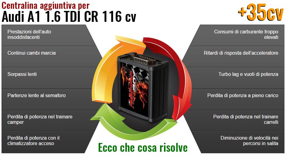 Centralina aggiuntiva Audi A1 1.6 TDI CR 116 cv Che cosa risolve