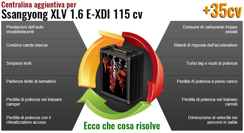 Centralina aggiuntiva Ssangyong XLV 1.6 E-XDI 115 cv Che cosa risolve