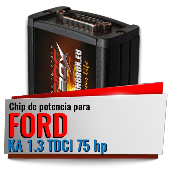 Chip de potencia Ford KA 1.3 TDCI 75 hp