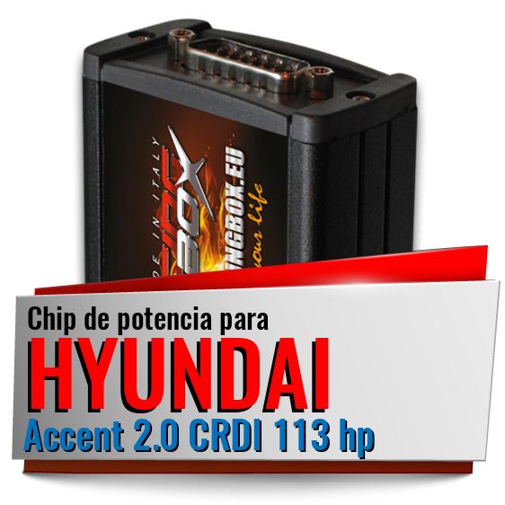 Chip de potencia Hyundai Accent 2.0 CRDI 113 hp
