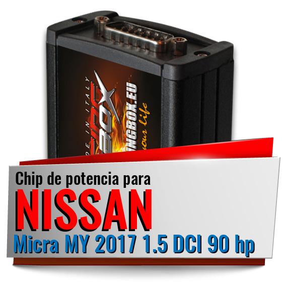 Chip de potencia Nissan Micra MY 2017 1.5 DCI 90 hp