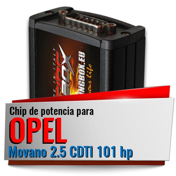 Chip de potencia Opel Movano 2.5 CDTI 101 hp Chip de potencia Opel Movano 2.5 CDTI 101 hp
