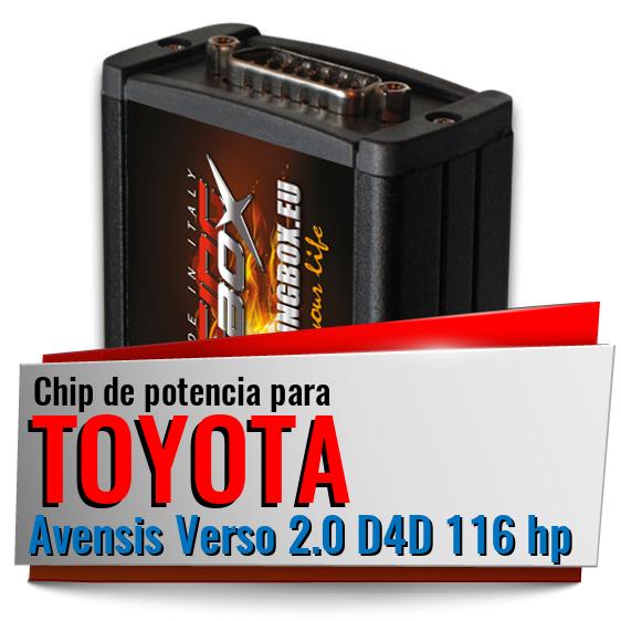 Chip de potencia Toyota Avensis Verso 2.0 D4D 116 hp