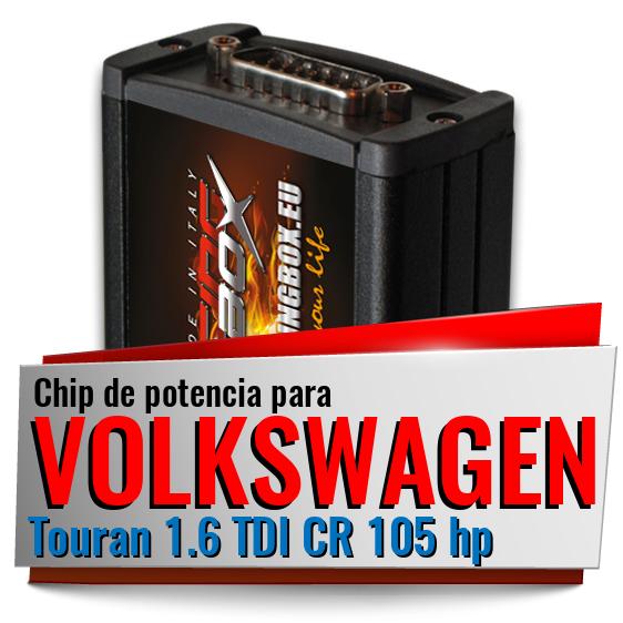 Chip de potencia Volkswagen Touran 1.6 TDI CR 105 hp